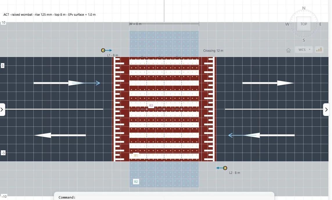 Directional receivers in plan